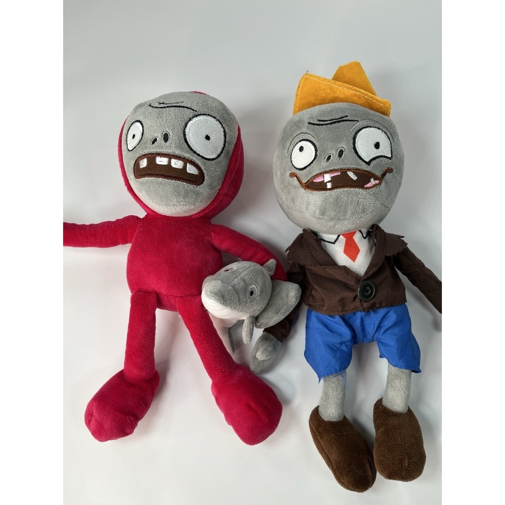 2 Plants vs. Zombies Brown Coat Red Hoodie Stuffed 12"  Plush Toy Suction Zombie